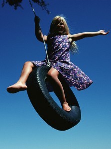 girl on swing