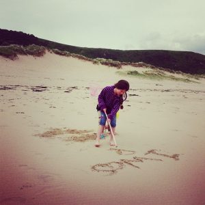 Sunday sand writing