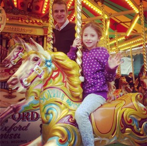 Riding the gallopers at Abingdon fair