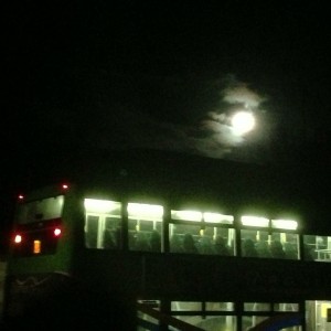 Silent Sunday: week 3, 2014 - ghost bus and moon