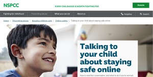 the NSPCC site aims to help parents keep children safe online