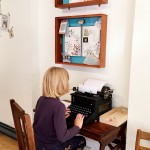 Old fashioned typing at TheStoryMuseum